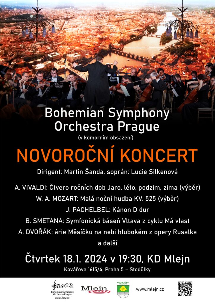 Novoroční koncert: Bohemian Symphony Orchestra Prague 18.1.2024 v KD Mlejn