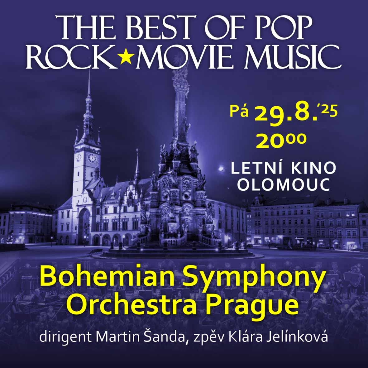 he Best of Pop - Rock - Movie Music Lení Kino Olomouc 29.08.2025 Bohemian Symphony Orchestra Prague (BSOP)