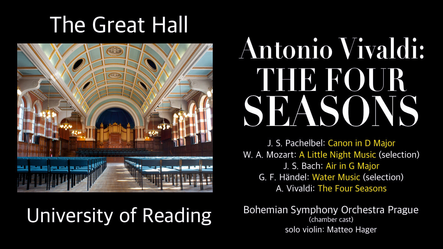 A. Vivaldi: The Four Seasons - The Great Hall University of Reading 15.10.2026 11 A. Vivaldi: The Four Seasons - The Great Hall University of Reading 15.10.2026